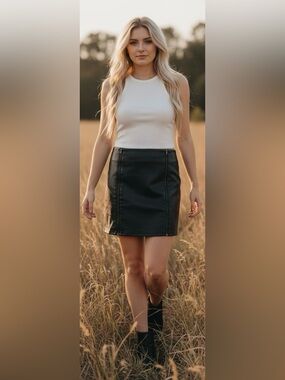 Kendall & Kylie Black Mini Skirt